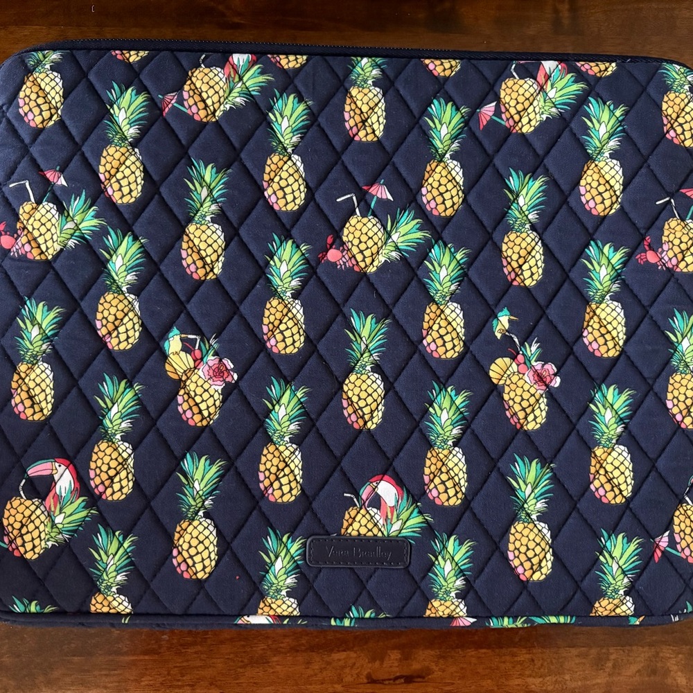 Vera Bradley Tropical Pineapple Quilted Laptop Sleeve